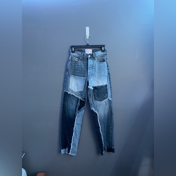 Revice Matchmaker/ Love At First Site Patchwork Jeans Womens Size 23 - Picture 2 of 5